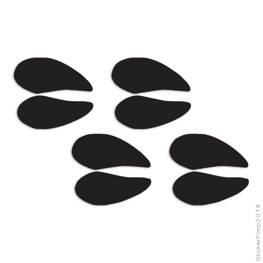 Moose Tracks Hooves, Vinyl Decal Sticker, Multiple Colors & Sizes #461