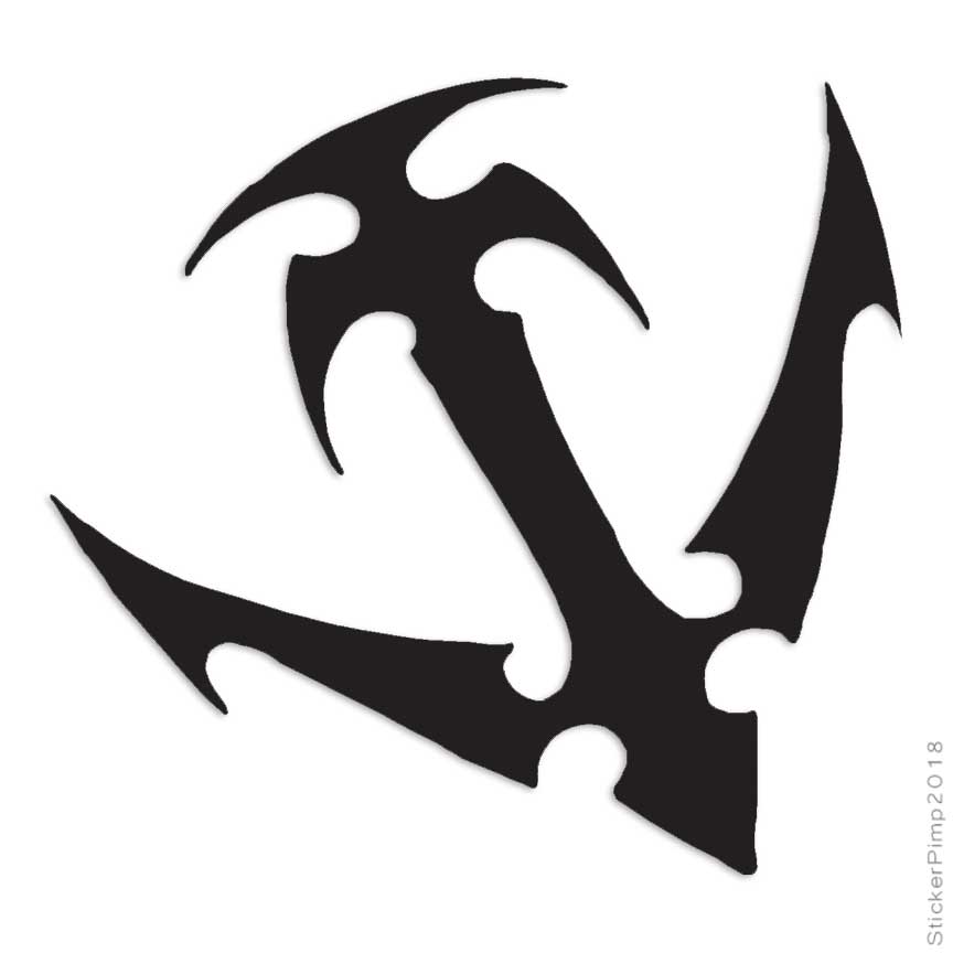 Anchor Tribal, Vinyl Decal Sticker, Multiple Colors & Sizes #47