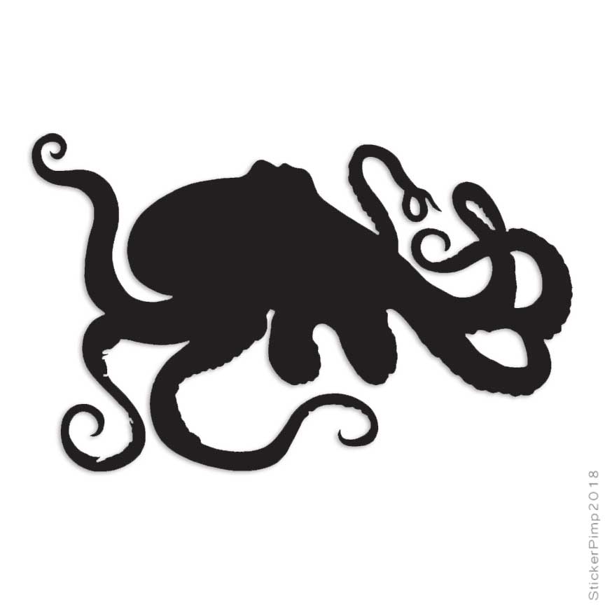 Octopus, Vinyl Decal Sticker, Multiple Colors & Sizes #487