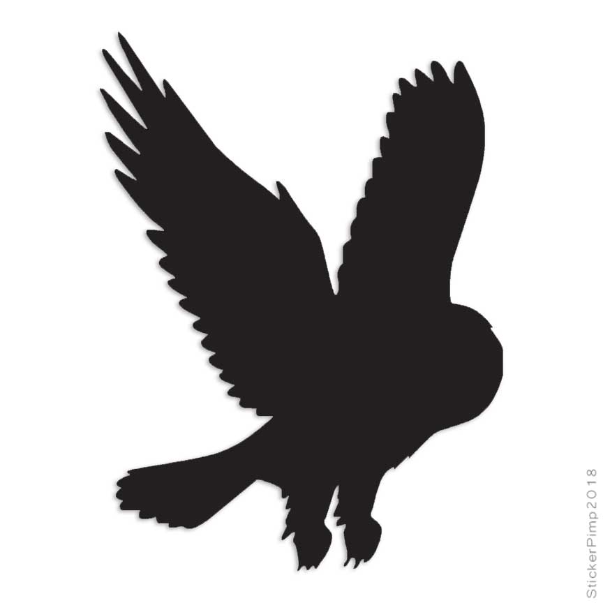 Barn Owl Screeching, Vinyl Decal Sticker, Multiple Colors & Sizes #495