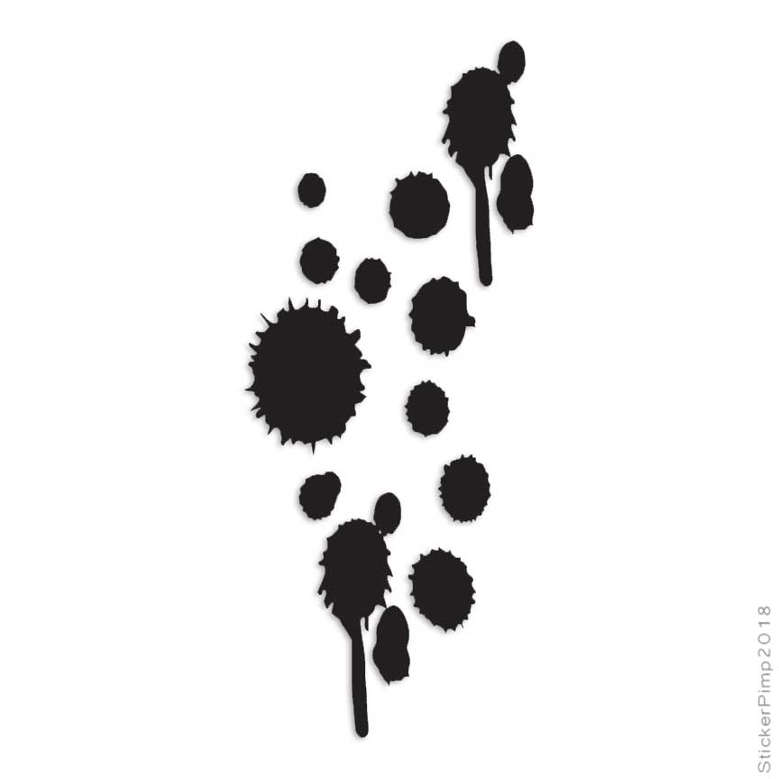 Paint Splatter, Vinyl Decal Sticker, Multiple Colors & Sizes #497