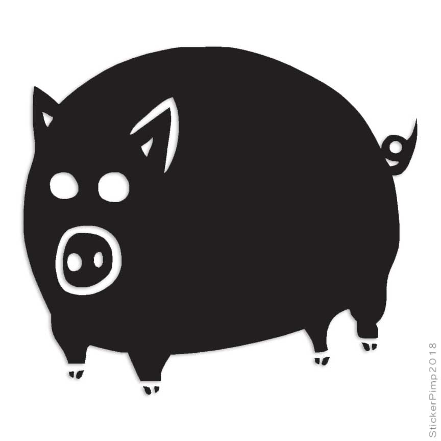 Pig Sow Cute, Vinyl Decal Sticker, Multiple Colors & Sizes #526