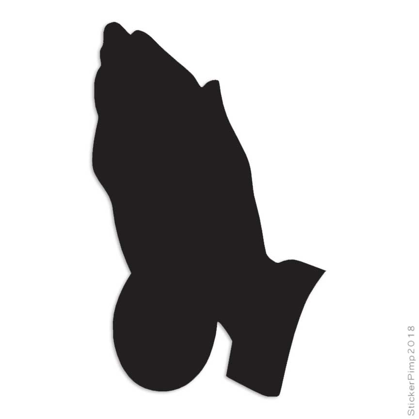 Praying Hands, Vinyl Decal Sticker, Multiple Colors & Sizes #542