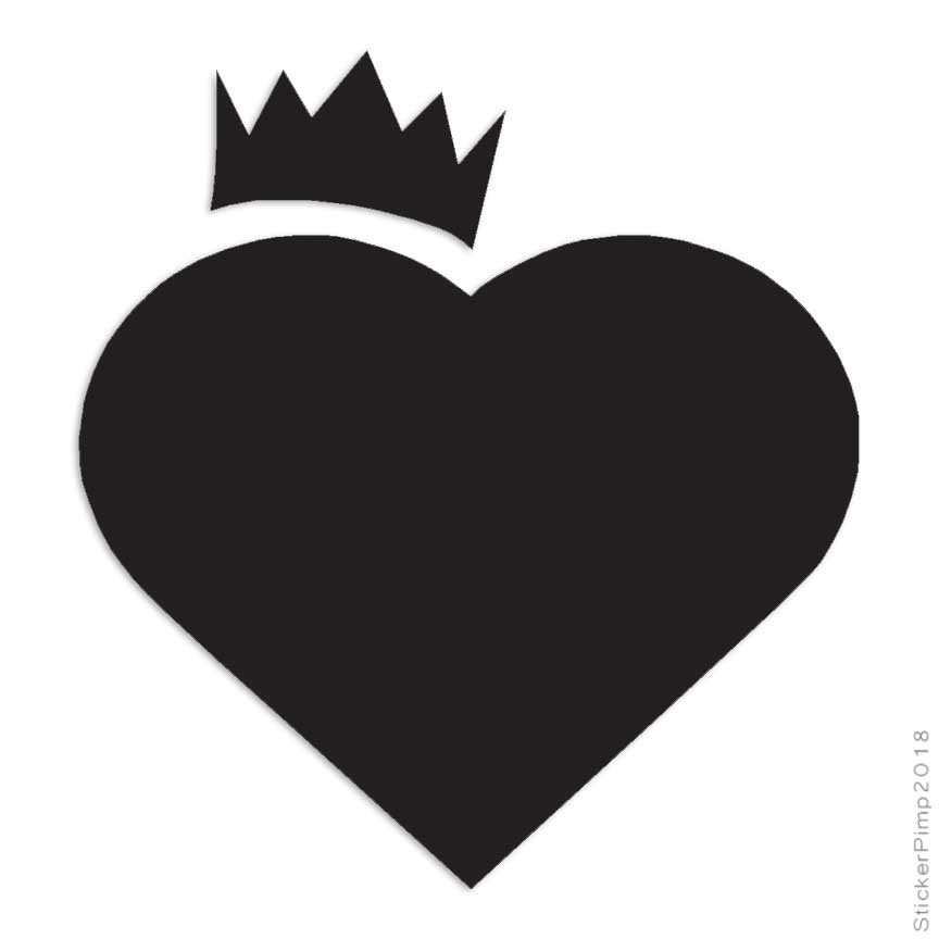Heart Crown, Vinyl Decal Sticker, Multiple Colors & Sizes #544