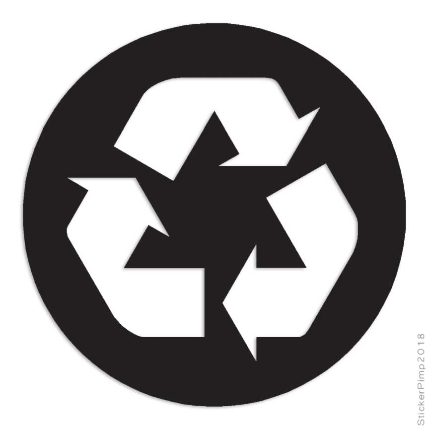 Recycle Symbol Recycling, Vinyl Decal Sticker, Multiple Colors & Sizes #566