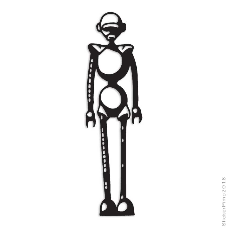 Robot, Vinyl Decal Sticker, Multiple Colors & Sizes #575