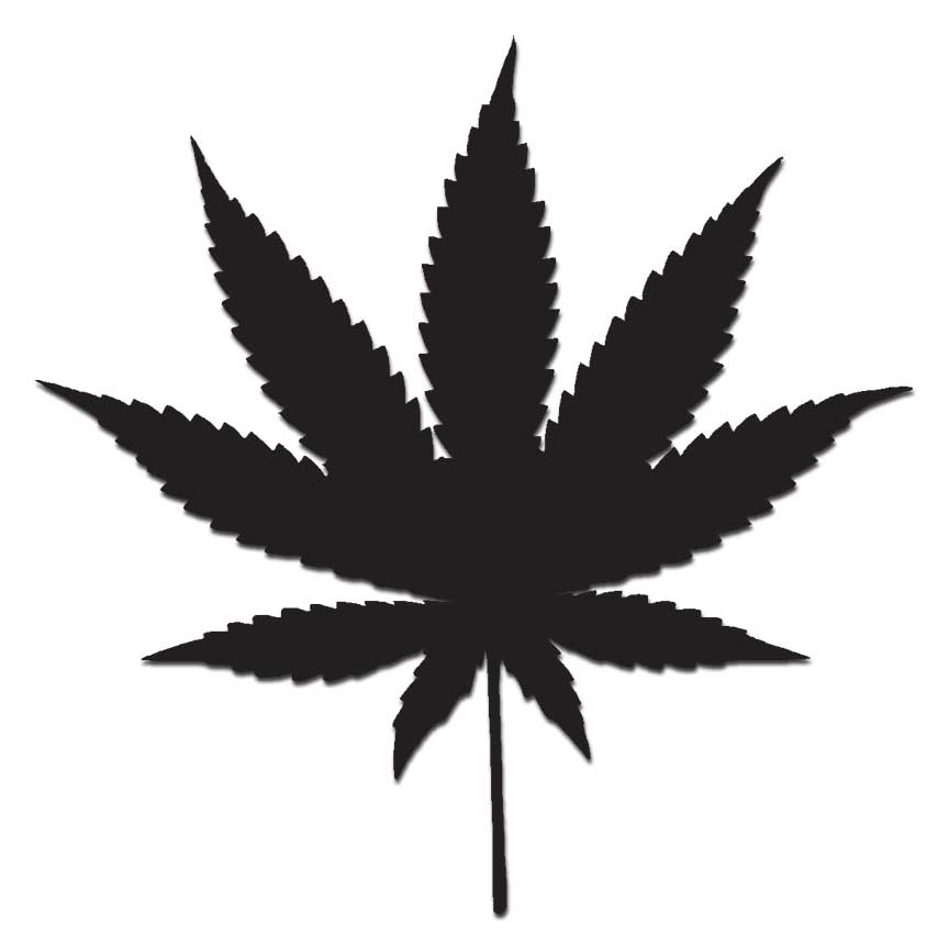 Marijuana Weed Leaf – Vinyl Decal Sticker – Multiple Colors & Sizes – #6080