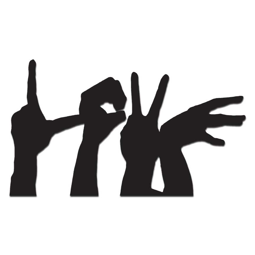 Love Hand Sign – Vinyl Decal Sticker – Multiple Colors & Sizes – #6090