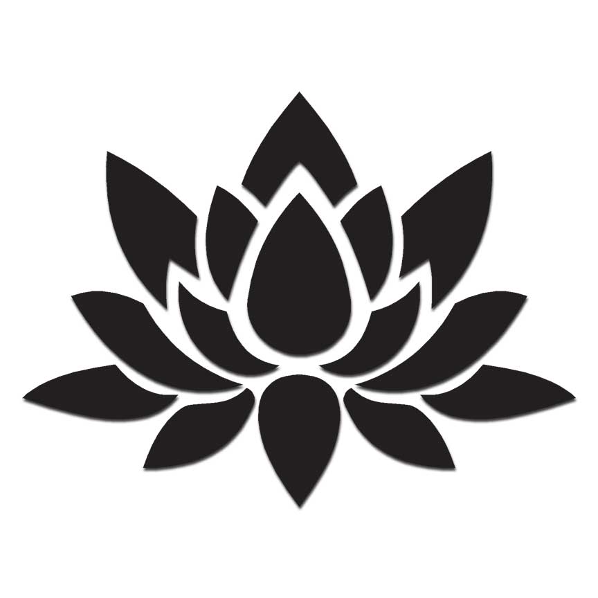 Lotus Flower, Vinyl Decal Sticker, Multiple Colors & Sizes #6145