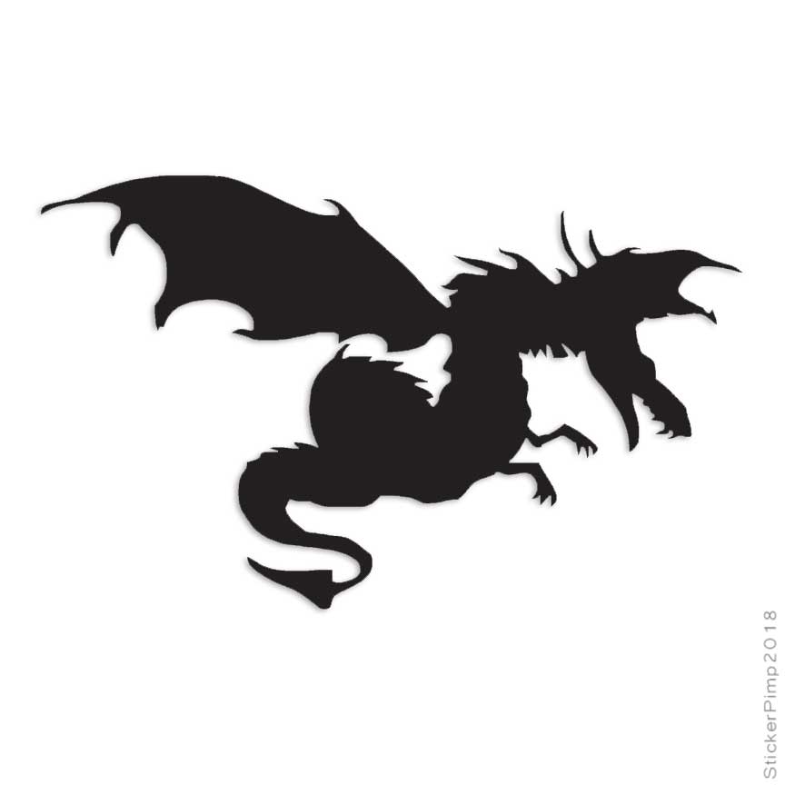 Dragon Reptile Fantasy, Vinyl Decal Sticker, Multiple Colors & Sizes #619
