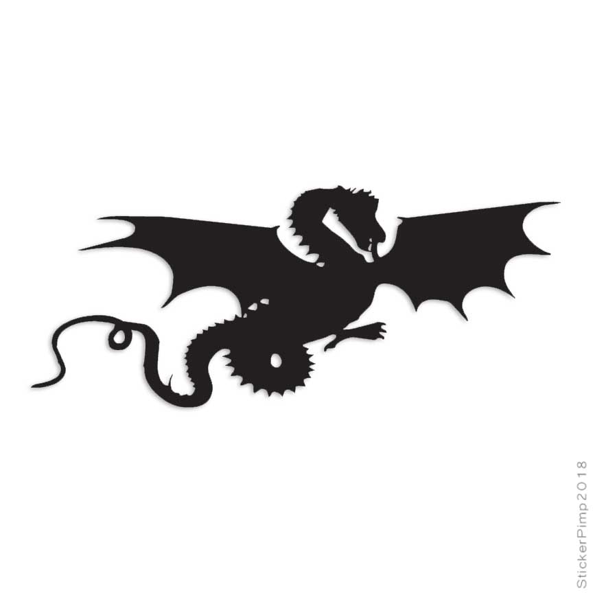 Flying Dragon, Vinyl Decal Sticker, Multiple Colors & Sizes #620