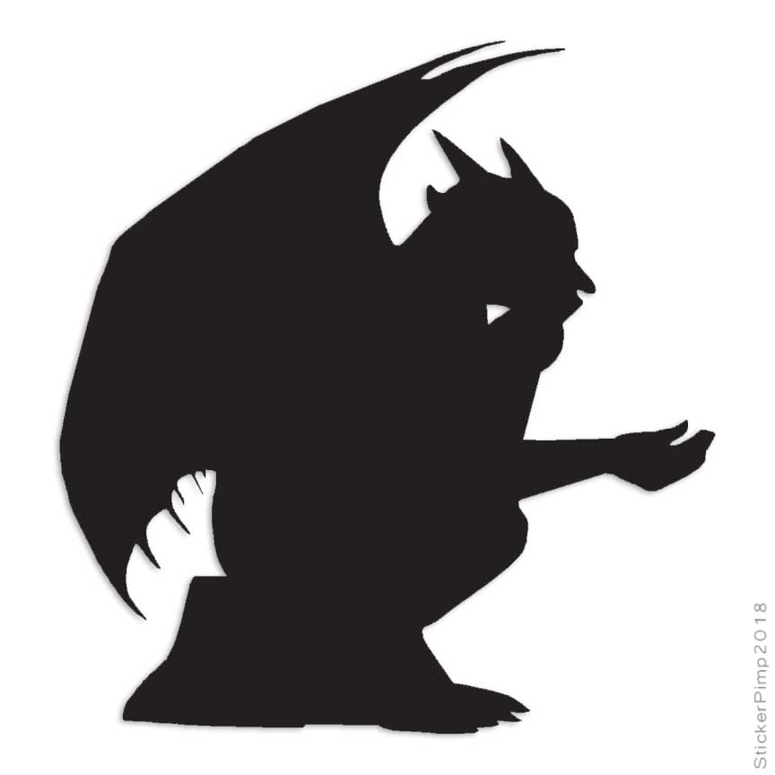 Gargoyle, Vinyl Decal Sticker, Multiple Colors & Sizes #624