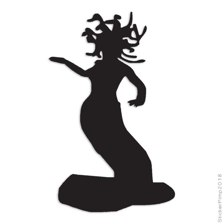 Medusa Gorgon Naga, Vinyl Decal Sticker, Multiple Colors & Sizes #625