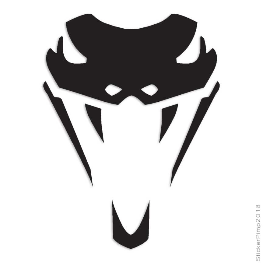 Snake Head Cobra Fangs, Vinyl Decal Sticker, Multiple Colors & Sizes #646