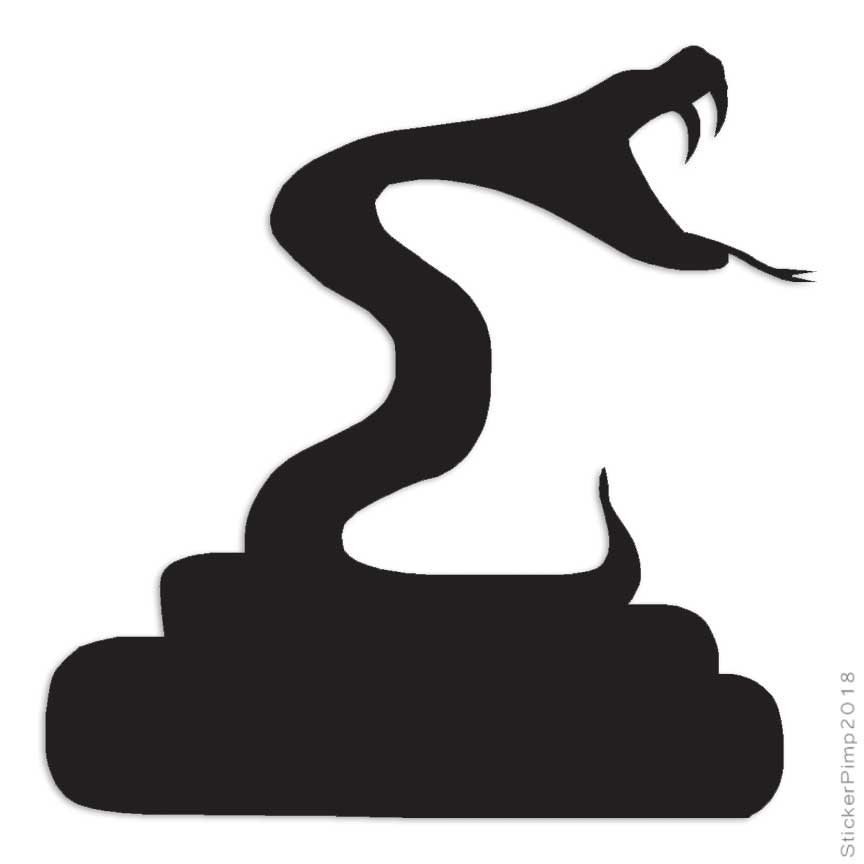 Rattle Snake Fangs Cobra, Vinyl Decal Sticker, Multiple Colors & Sizes #647