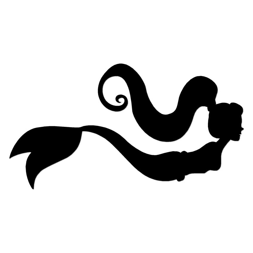 Swimming Mermaid, Vinyl Decal Sticker, Multiple Colors & Sizes #6475
