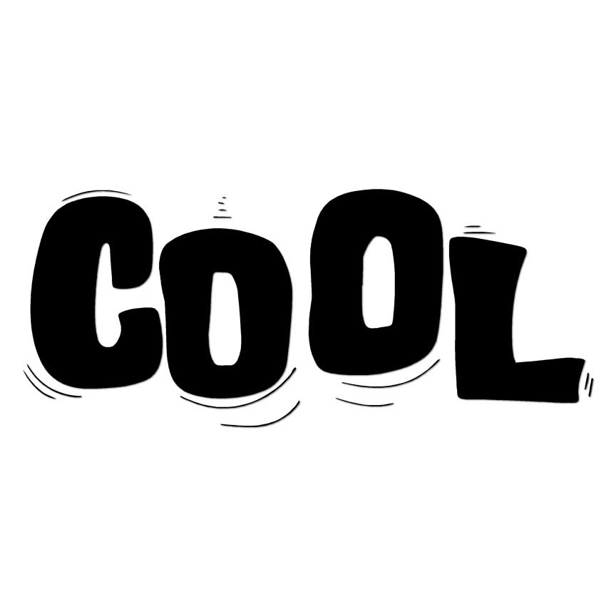  Decal Stickers of I'm Cool (Black) (Set of 2) Premium