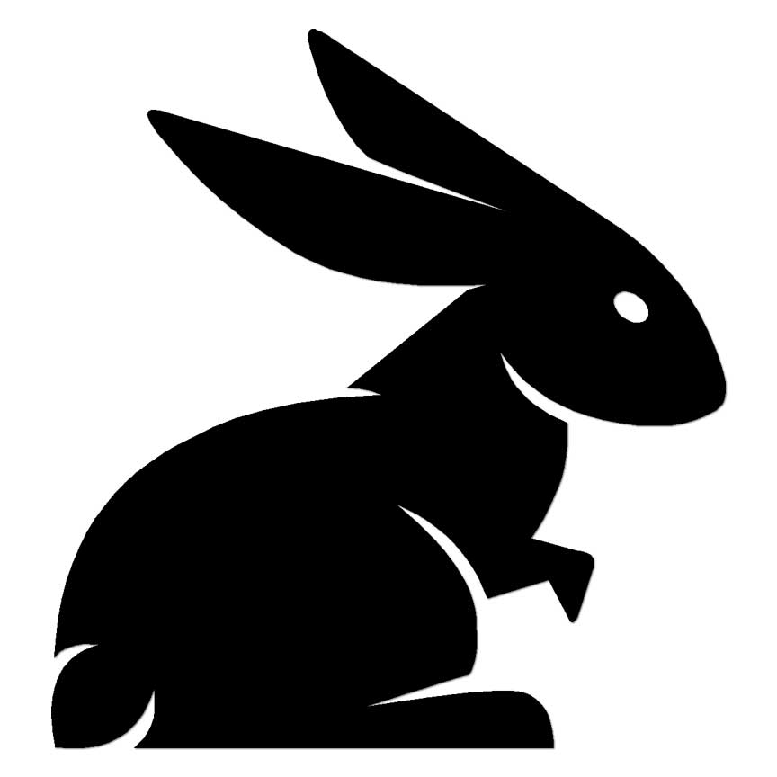 Bunny Rabbit, Vinyl Decal Sticker, Multiple Colors & Sizes #6617