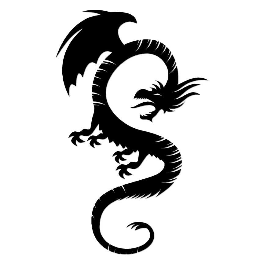Flying Dragon, Vinyl Decal Sticker, Multiple Colors & Sizes #6636