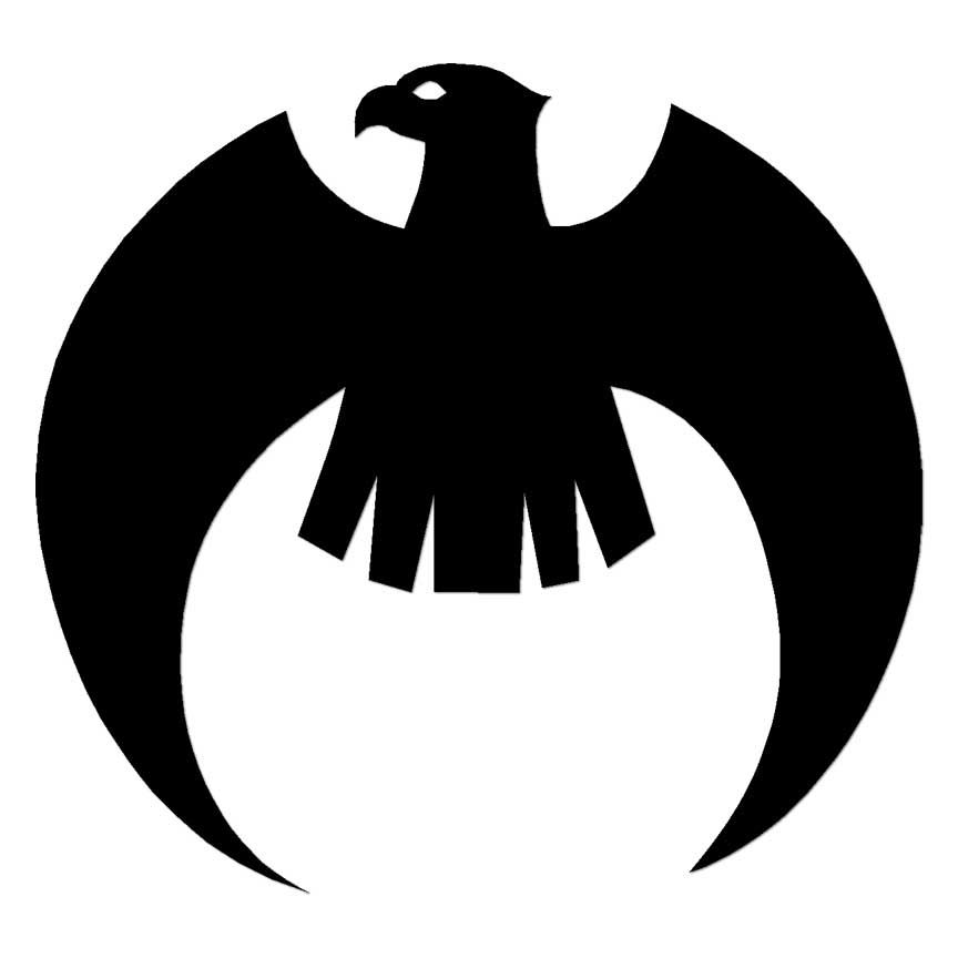 Eagle Falcon Crest, Vinyl Decal Sticker, Multiple Colors & Sizes #6708
