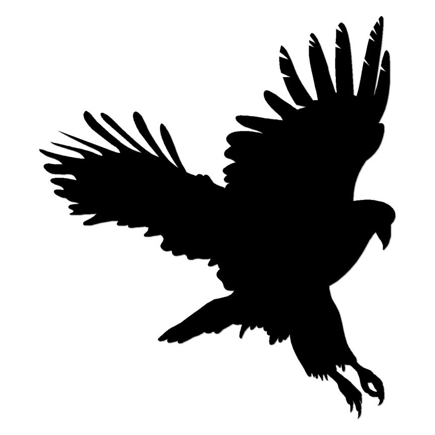 Hawk Pounce Bird, Vinyl Decal Sticker, Multiple Colors & Sizes #6713