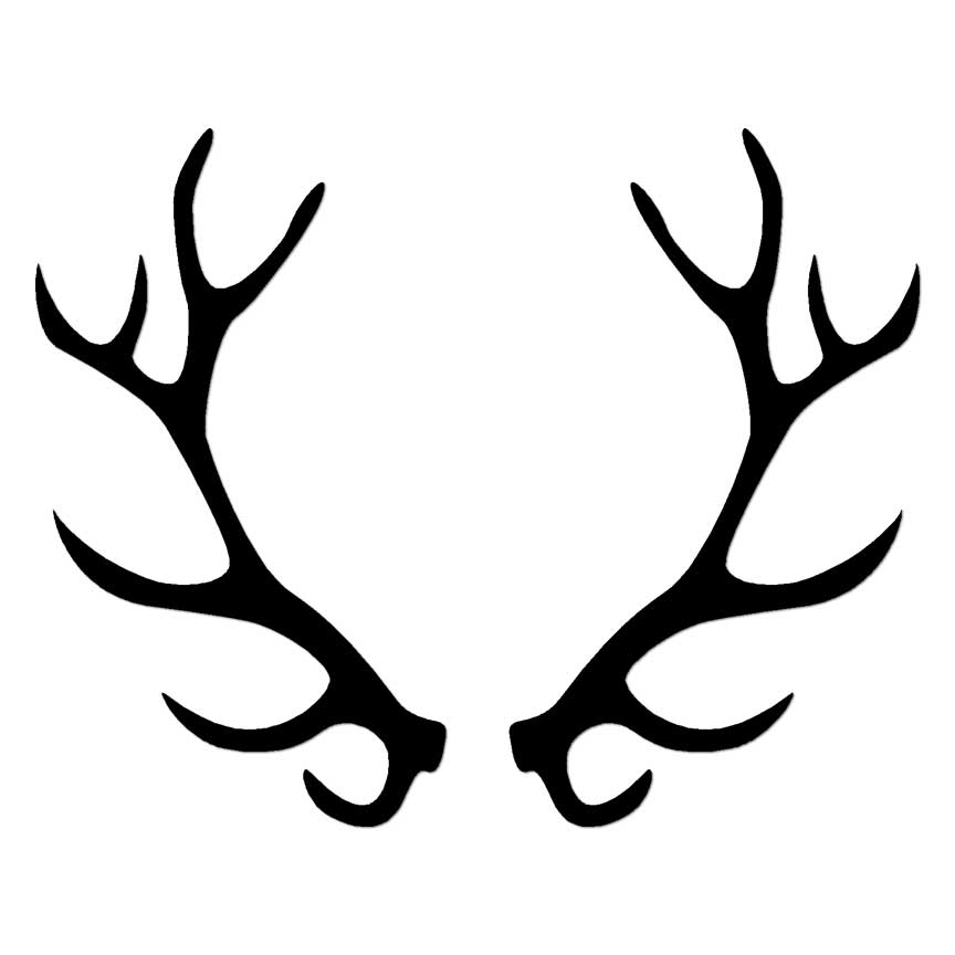 Deer Rack , Vinyl Decal Sticker, Multiple Colors & Sizes #6719