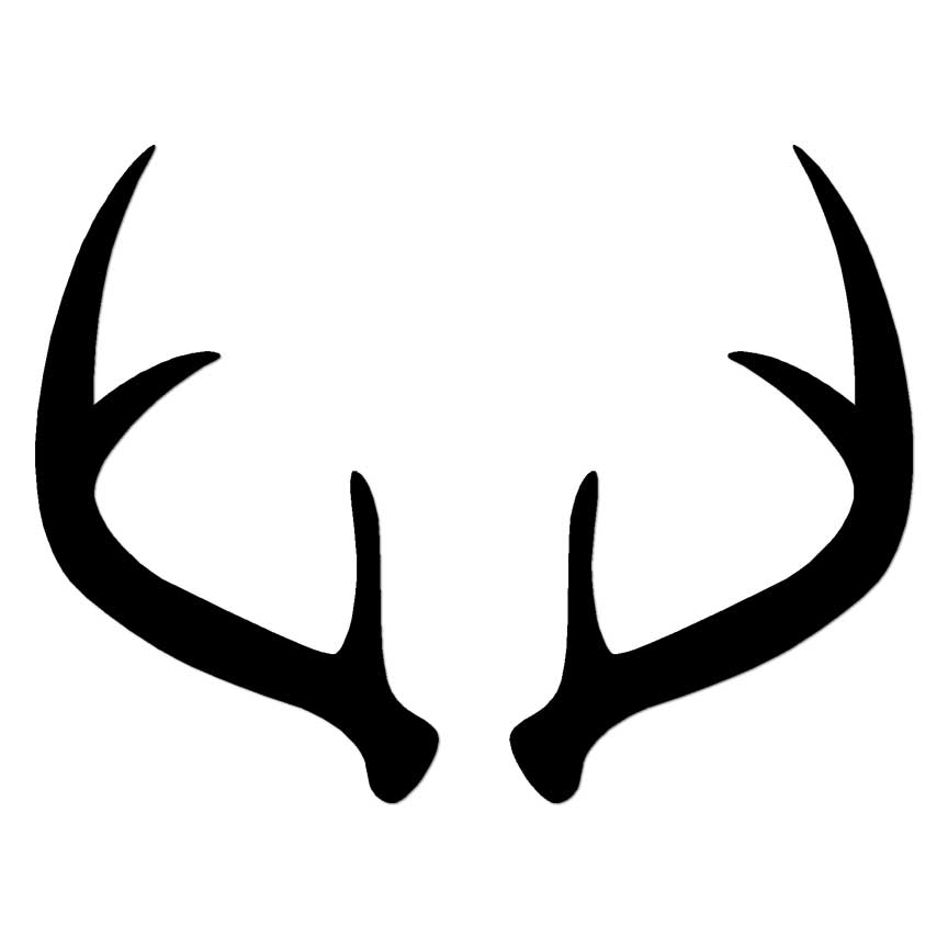 Deer Antlers Rack, Vinyl Decal Sticker, Multiple Colors & Sizes #6721