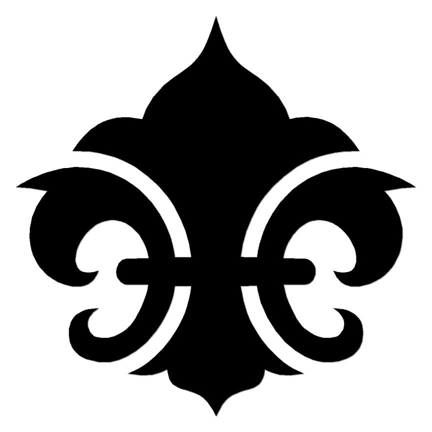 Fleur De Lis, Vinyl Decal Sticker, Multiple Colors & Sizes #6747