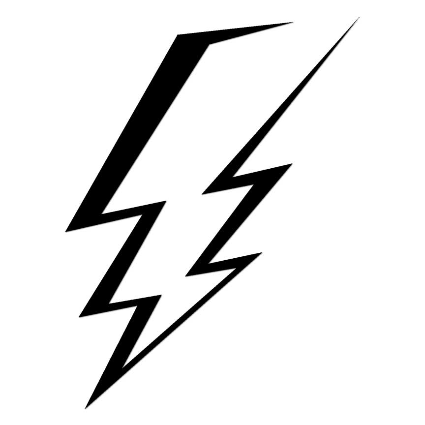 Bolt Of Lighnting, Vinyl Decal Sticker, Multiple Colors & Sizes #6748