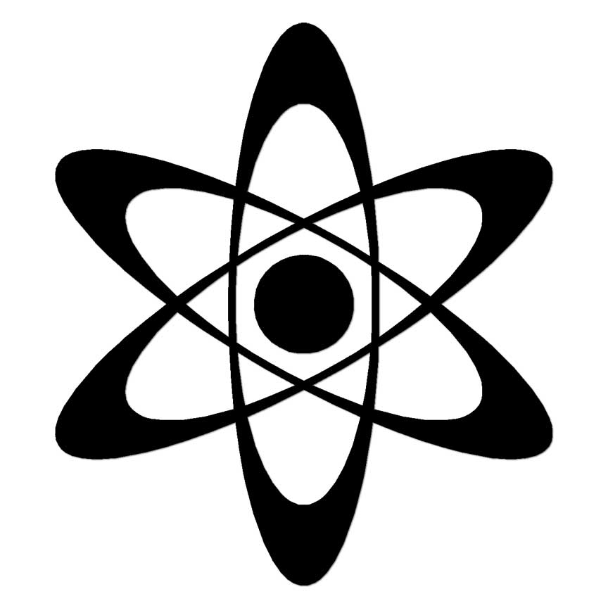 Atom Physics, Vinyl Decal Sticker, Multiple Colors & Sizes #6749