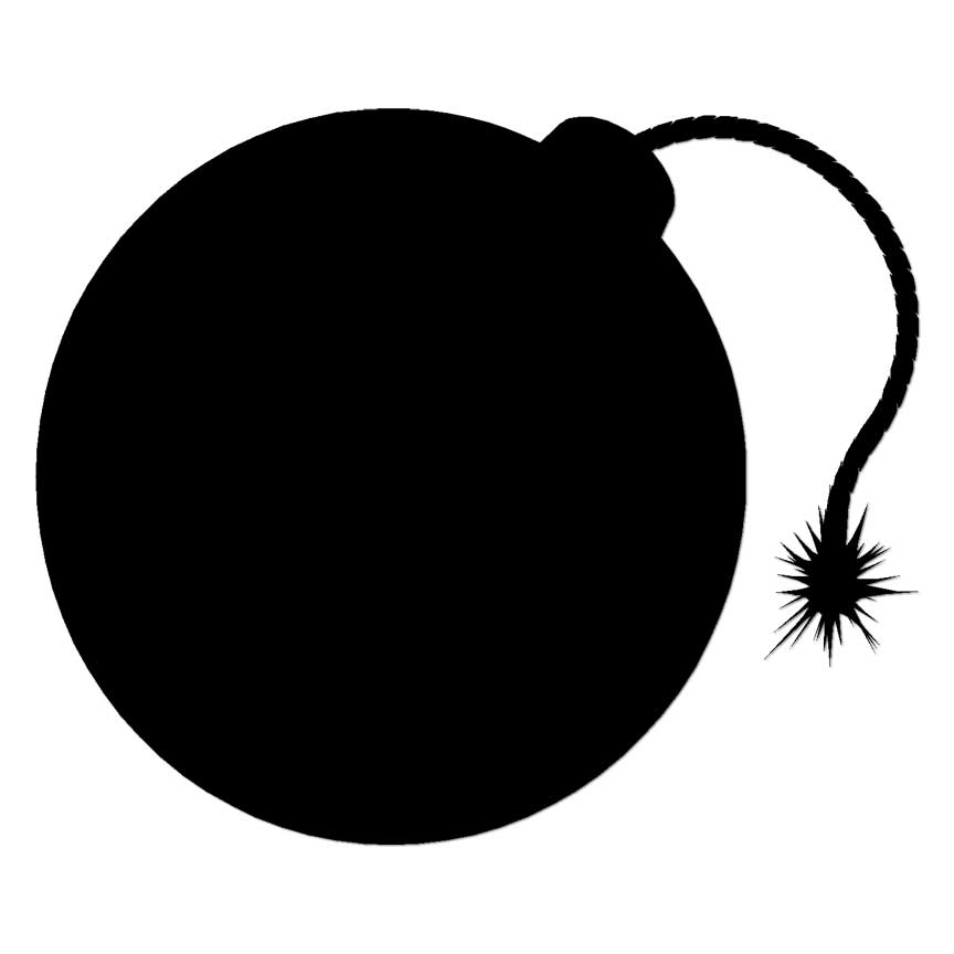 Bomb, Vinyl Decal Sticker, Multiple Colors & Sizes #6871
