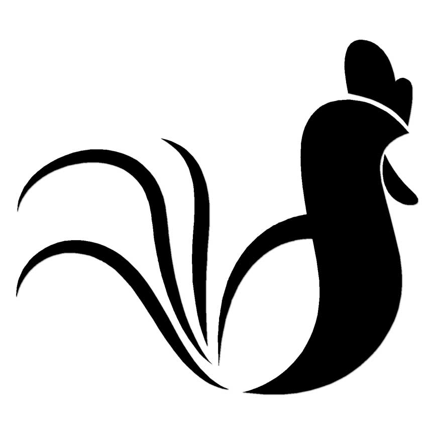 Rooster , Vinyl Decal Sticker, Multiple Colors & Sizes #6911