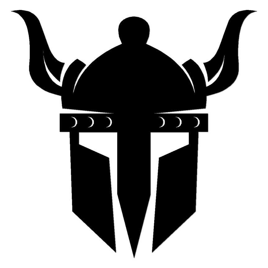 Viking Helmet, Vinyl Decal Sticker, Multiple Colors & Sizes #6924