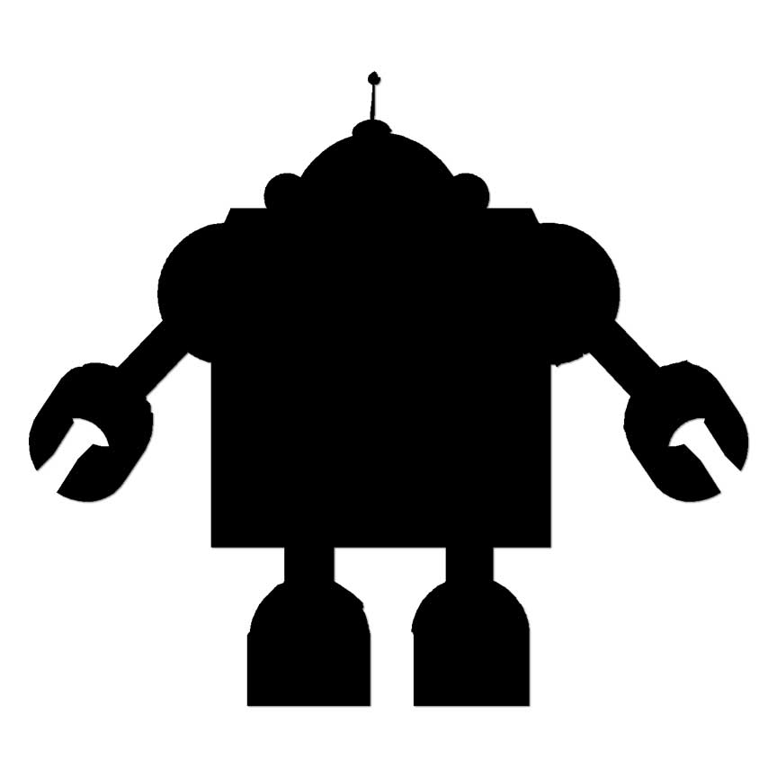 Robot, Vinyl Decal Sticker, Multiple Colors & Sizes #7021