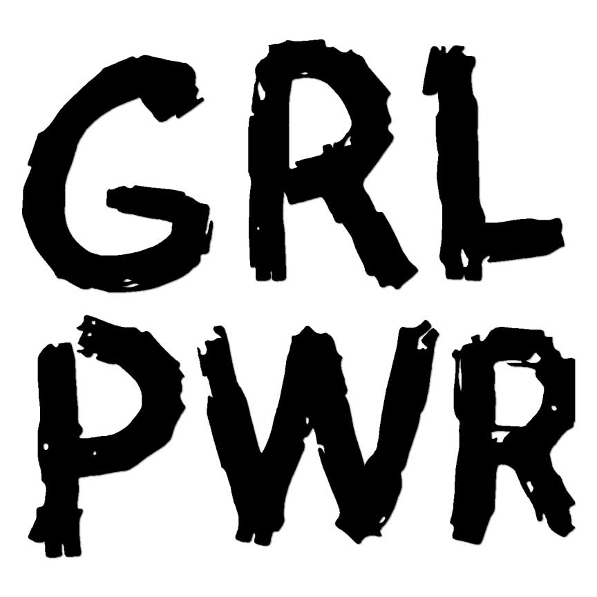 Grl Pwr Girl Power, Vinyl Decal Sticker, Multiple Colors & Sizes #7050