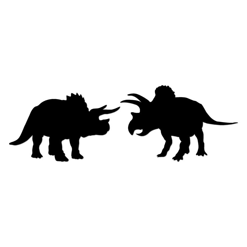 Triceratops Dinosaurs, Vinyl Decal Sticker, Multiple Colors & Sizes #7120