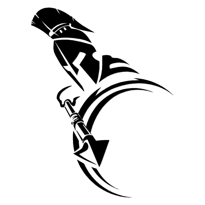 Spartan Warrior, Vinyl Decal Sticker, Multiple Colors & Sizes #7149