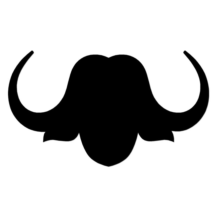 Water Buffalo Head, Vinyl Decal Sticker, Multiple Colors & Sizes #7167