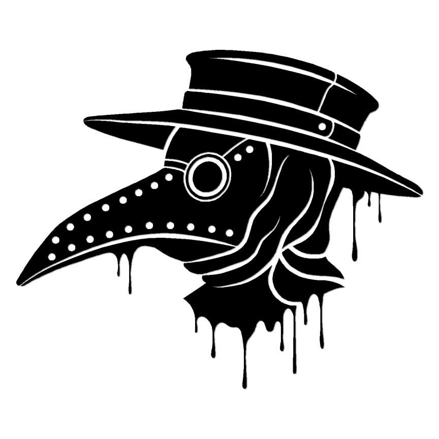 Plague Doctor, Vinyl Decal Sticker, Multiple Colors & Sizes #7216