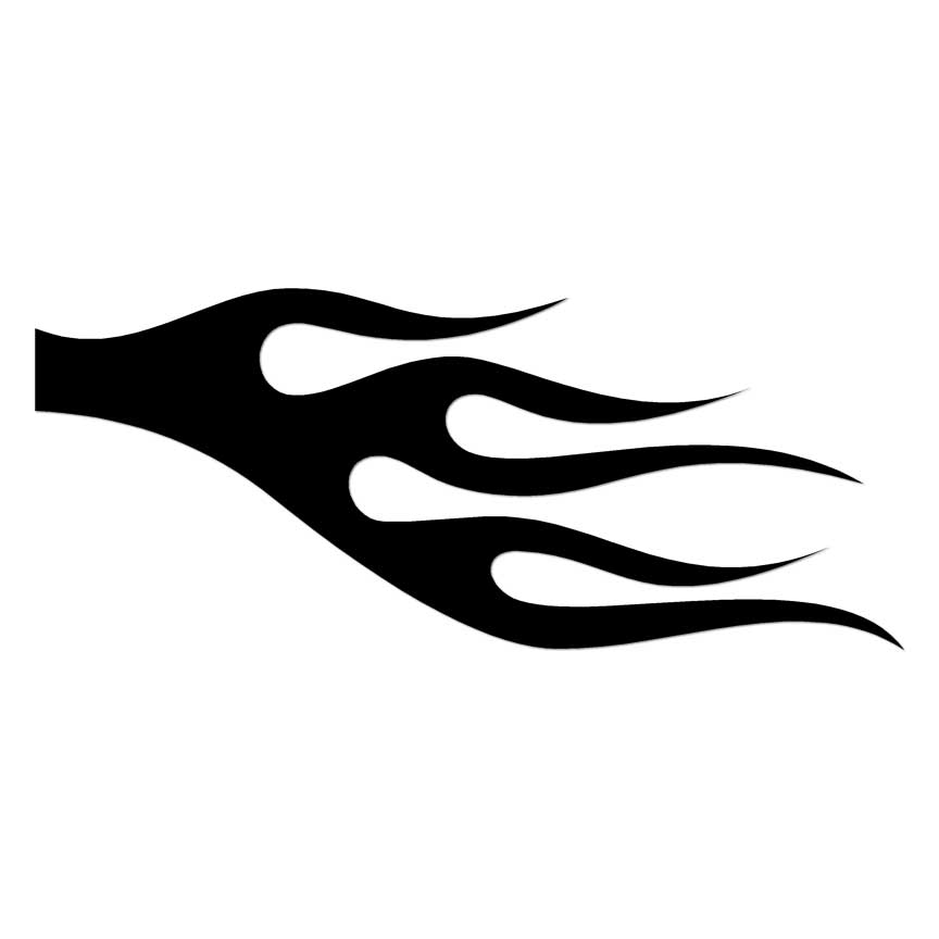 Flames Fire, Vinyl Decal Sticker, Multiple Colors & Sizes #7257
