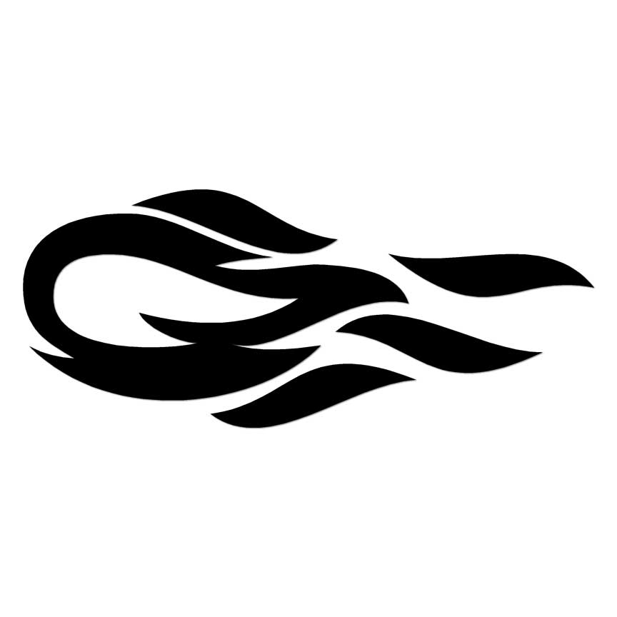 Tribal Flames Fire, Vinyl Decal Sticker, Multiple Colors & Sizes #7296