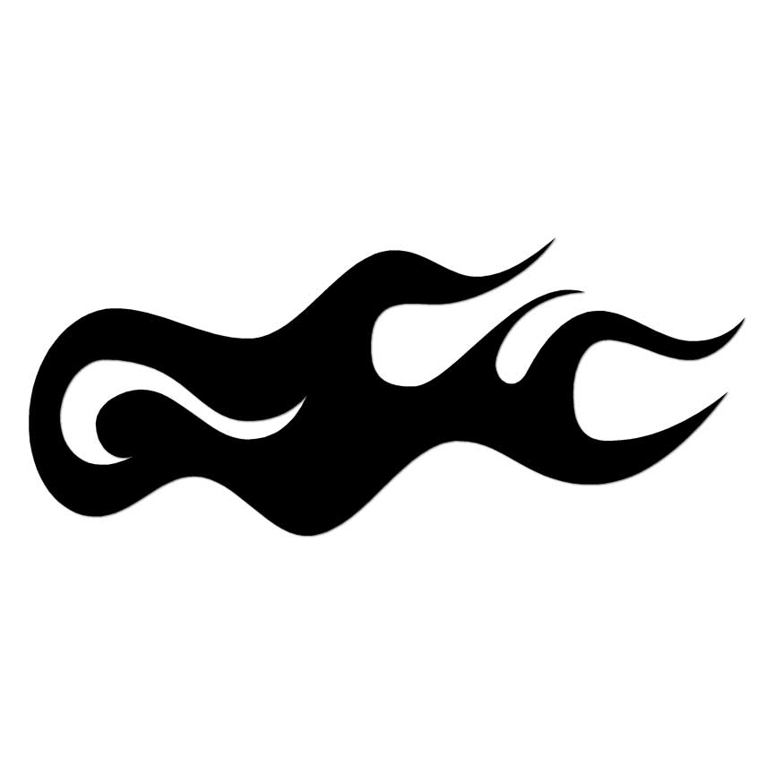 Flames Fire, Vinyl Decal Sticker, Multiple Colors & Sizes #7297