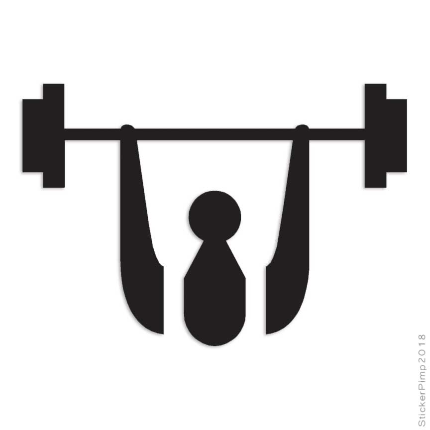 Power Weight Lifting, Vinyl Decal Sticker, Multiple Colors & Sizes #737
