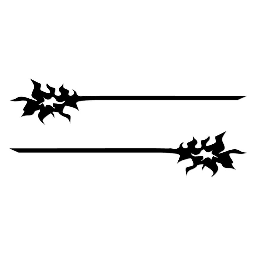 Pair Pinstripes Fuse Fire, Vinyl Decal Sticker, Multiple Colors & Sizes #7438