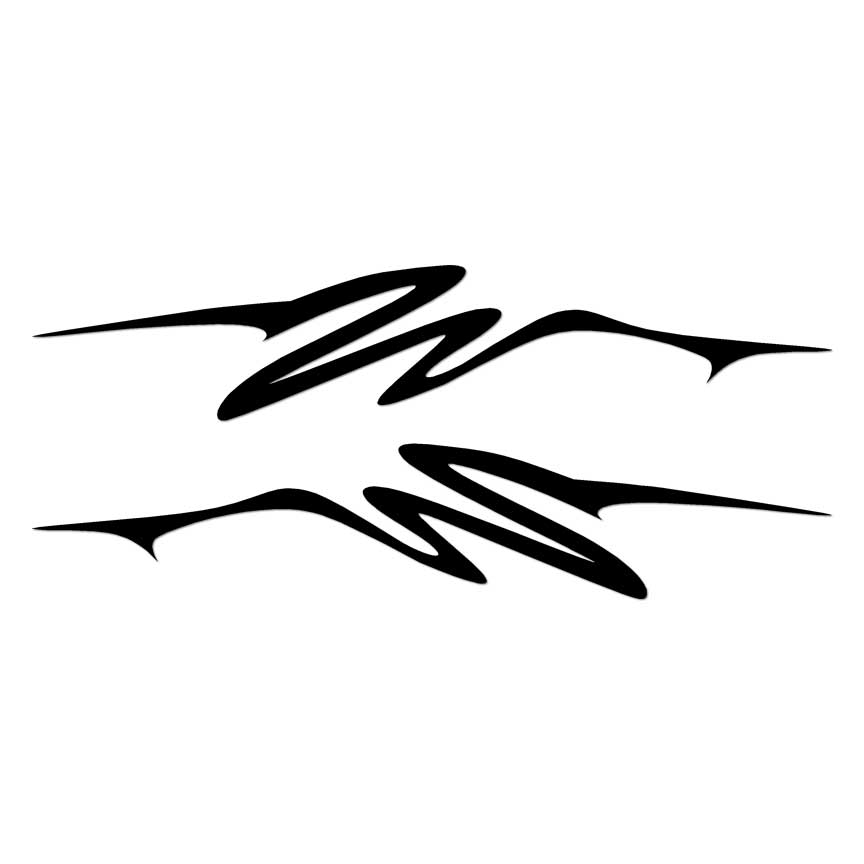 Pair Set Pinstripes, Vinyl Decal Sticker, Multiple Colors & Sizes #7450