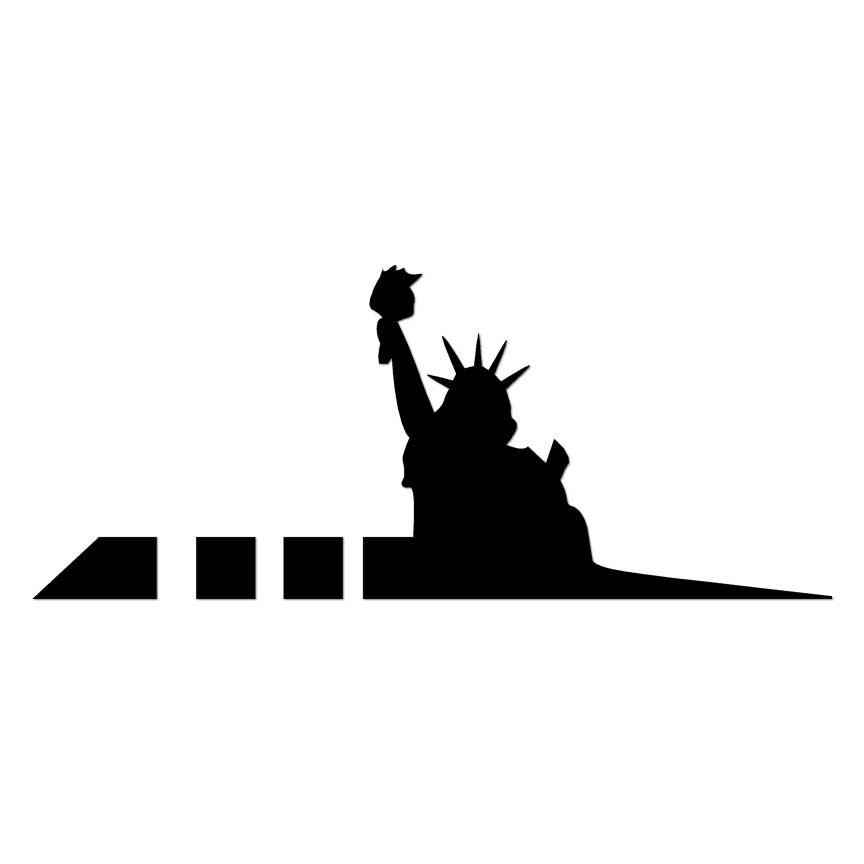 Statue of Liberty, Vinyl Decal Sticker, Multiple Colors & Sizes #7454
