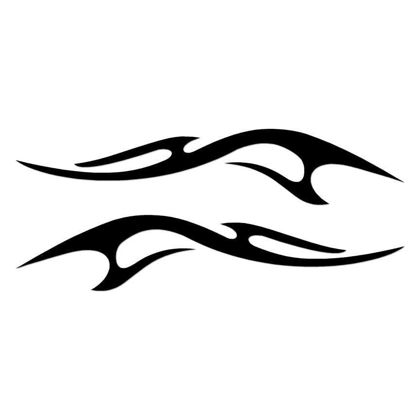 Pair Tribal Pinstripes, Vinyl Decal Sticker, Multiple Colors & Sizes #7469