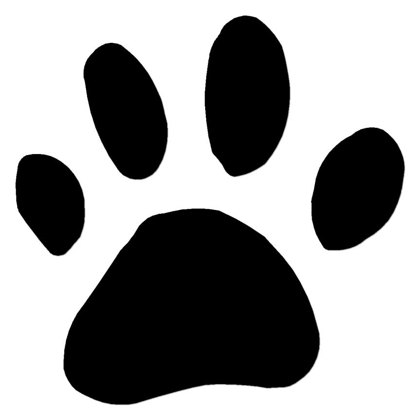Dog Cat Paw Print, Vinyl Decal Sticker, Multiple Colors & Sizes #7529