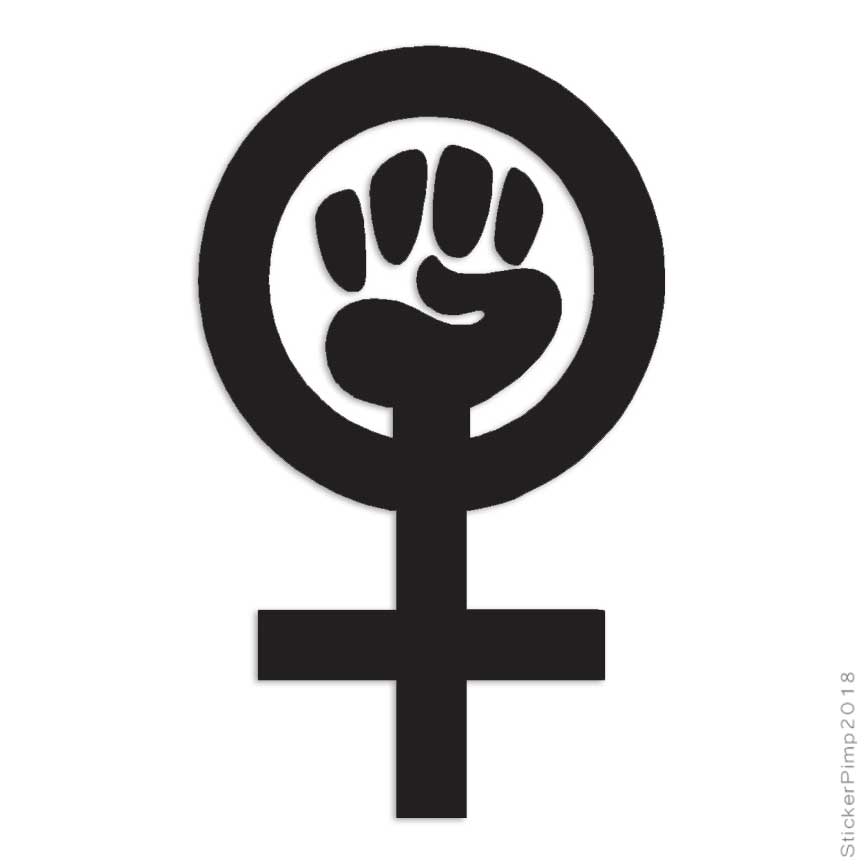 Woman Power Feminist, Vinyl Decal Sticker, Multiple Colors & Sizes #755