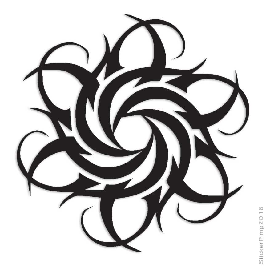 Art Vine Flower Tribal, Vinyl Decal Sticker, Multiple Colors & Sizes #76